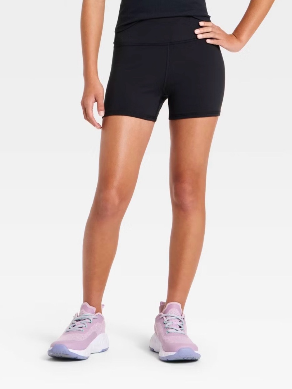 Champion Black High-Rise Bike Shorts